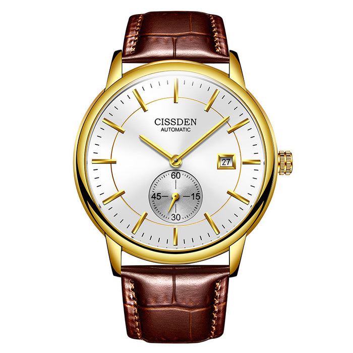 Classic Automatic Leather-Strap Watch