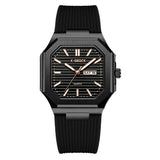 Octagonal Calendar Quartz Watch