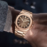 Rose-Tone Square Automatic Watch — 40 mm