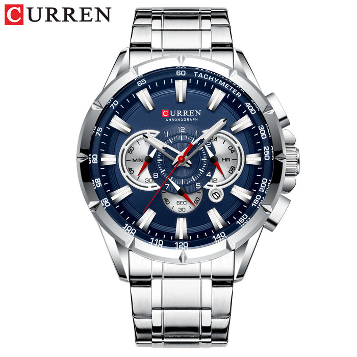 CURREN Six-Hand Calendar Watch