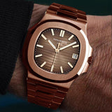 Rose-Tone Square Automatic Watch — 40 mm