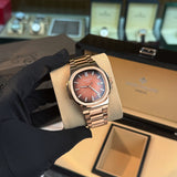 Rose-Tone Square Automatic Watch — 40 mm