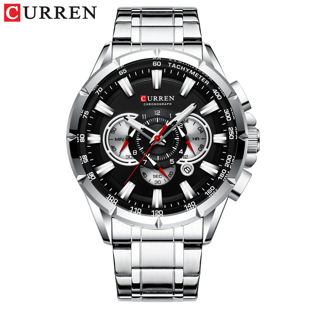 CURREN Six-Hand Calendar Watch