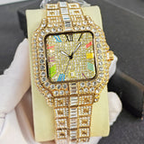 Embellished Square Quartz Watch