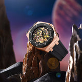 ONOLA Silicone-Strap Automatic Watch
