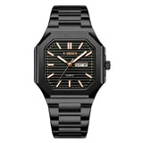 Octagonal Calendar Quartz Watch