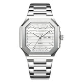 Octagonal Calendar Quartz Watch