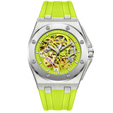 ONOLA Silicone-Strap Automatic Watch