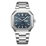 Octagonal Calendar Quartz Watch