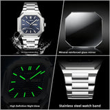 Octagonal Calendar Quartz Watch